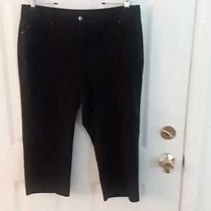 Capri Pants Black Jean-Style Rafaella